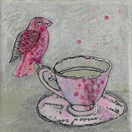 Listening for the Kettle to Sing | 4 x 4 | Canvas
