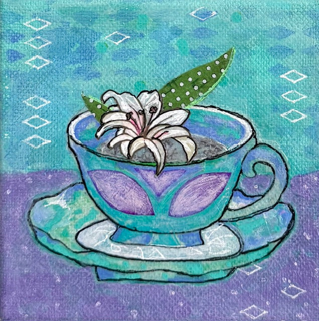 Fragrant Cup | 4 x 4 | Canvas