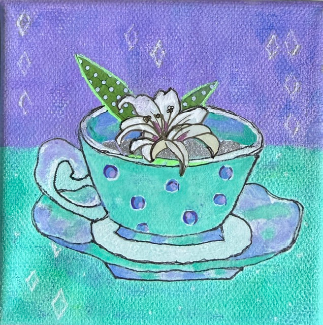 For Peachy | 4 x 4 | Canvas
